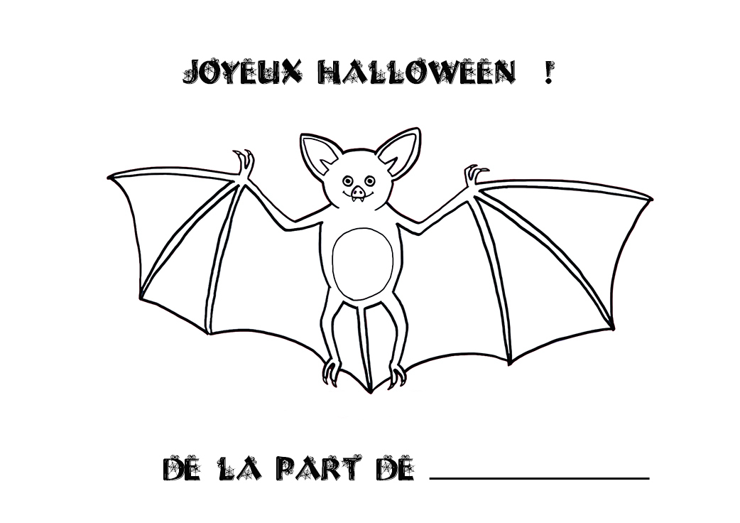 Coloriage Halloween : Chauve-Souris tout Chauve Souris Coloriage 