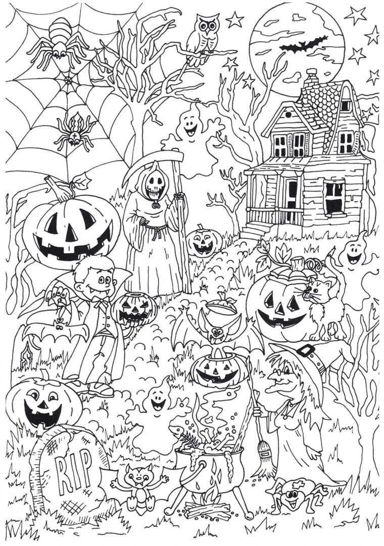 Coloriage Halloween – Coloriages Gratuits À Imprimer encequiconcerne Dessin A Imprimer Halloween