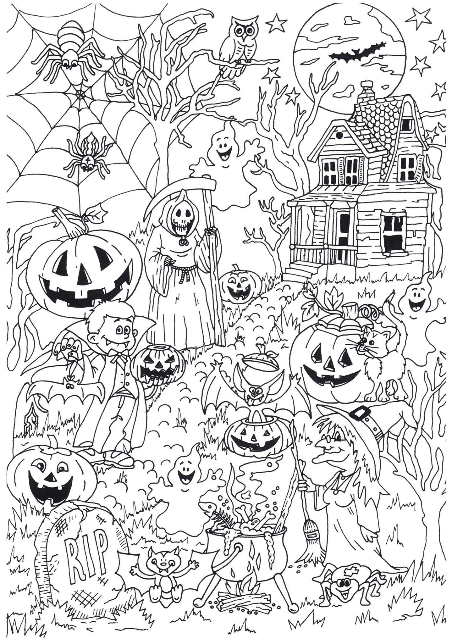 Coloriage Halloween - Coloriages Gratuits À Imprimer encequiconcerne Dessin A Imprimer Halloween 