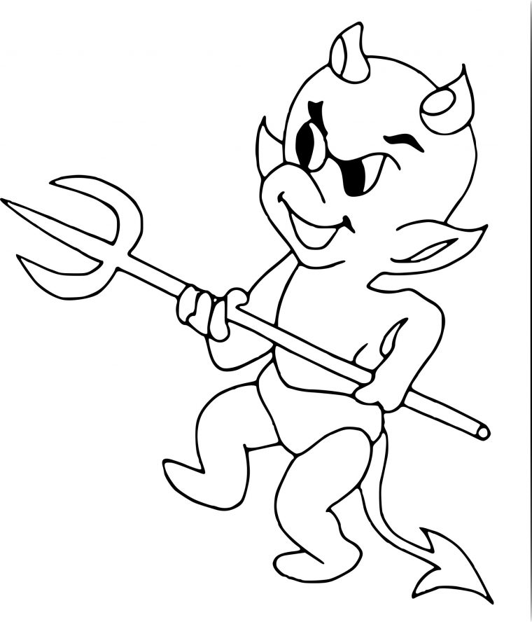 Coloriage Halloween De Diable À Imprimer Sur Coloriages encequiconcerne Coloriage Halloween