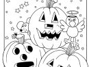 Coloriage Halloween Maternelle Facile Citrouilles destiné Dessin Facile Halloween