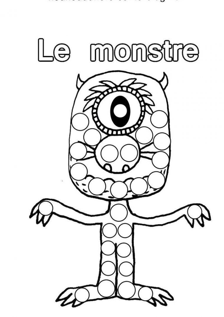 Coloriage Halloween Monstre pour Coloriage De Monstres