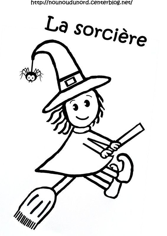 Coloriage Halloween Sorciere encequiconcerne Dessin De Sorcière 