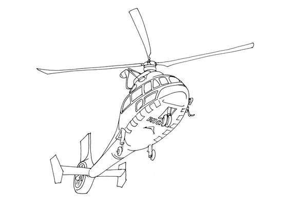 Coloriage Hélicoptère 4 - Coloriage Helicopteres encequiconcerne Coloriage Helicoptere 