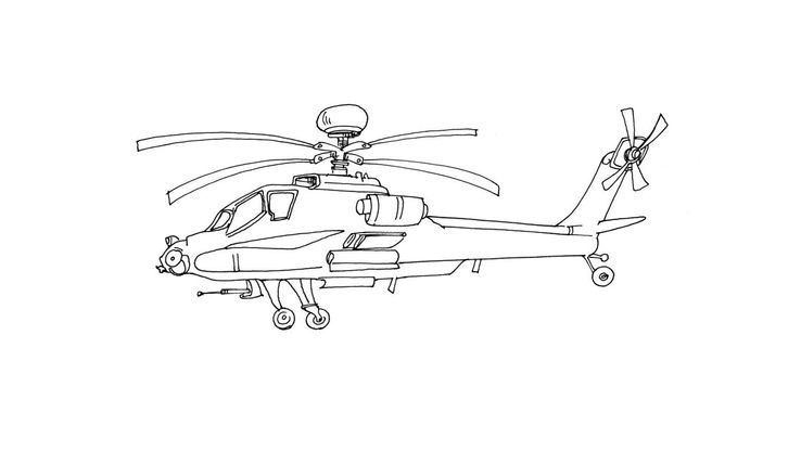 Coloriage Hélicoptère 6 - Coloriage Helicopteres intérieur Coloriage Helicoptere 