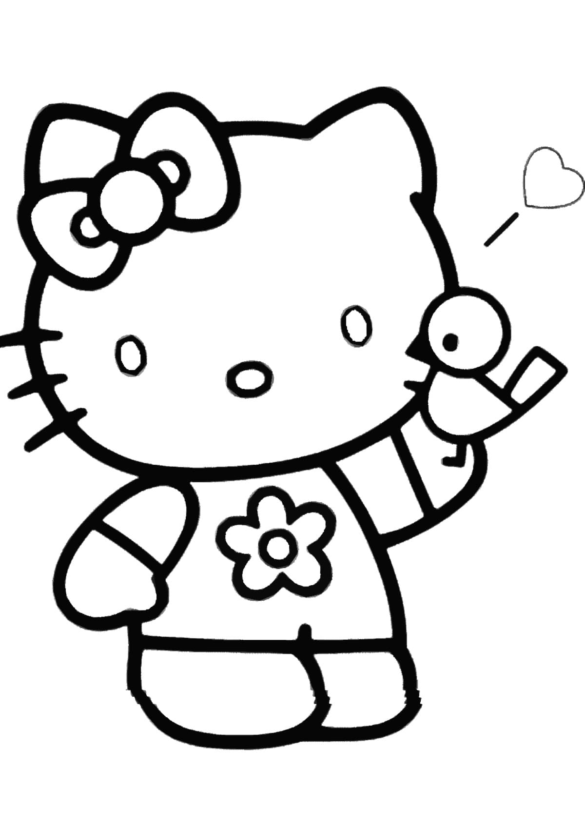 Coloriage Hello Kitty. 100 Coloriages Gratuites À Imprimer destiné Dessiner Hello Kitty 