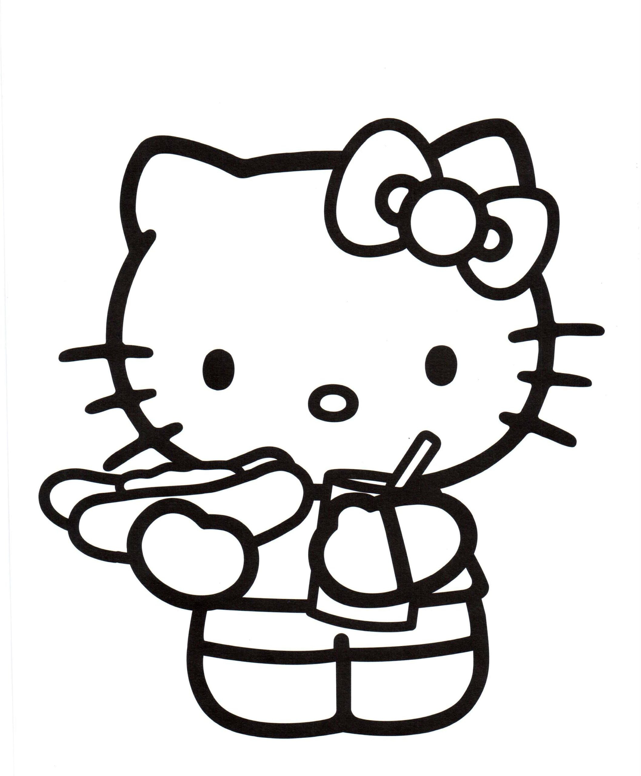 Coloriage Hello Kitty. 100 Coloriages Gratuites À Imprimer intérieur Dessin Hello Kitty Couleur