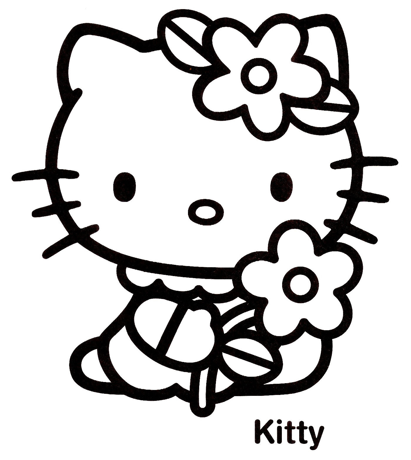 Coloriage Hello Kitty - 14 concernant Dessin Hello Kitty Couleur 