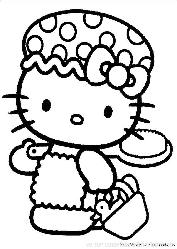 Coloriage Hello Kitty #36732 (Dessins Animés) - Album De avec Dessins De Hello Kitty