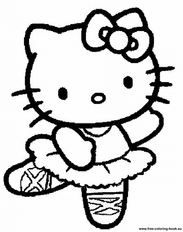 Coloriage Hello Kitty #36869 (Dessins Animés) - Album De intérieur Dessin Hello Kitty Couleur 