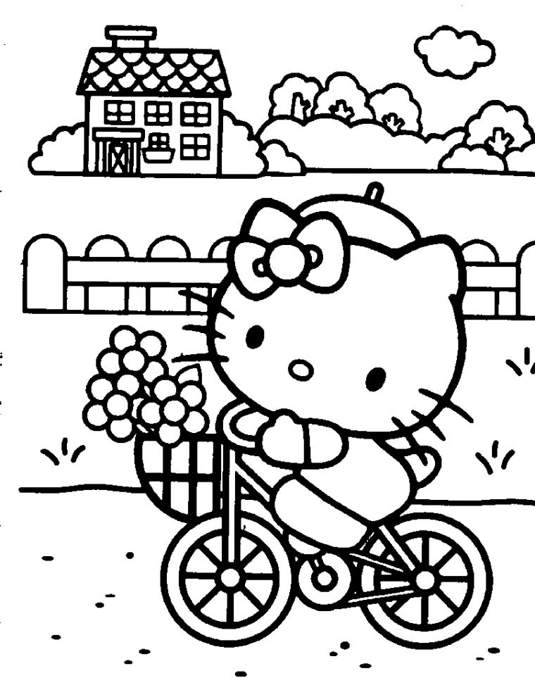 Coloriage Hello Kitty #36875 (Dessins Animés) – Album De pour Dessin De Kitty