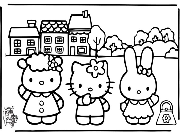 Coloriage Hello Kitty #37067 (Dessins Animés) – Album De à Coloriages Hello Kitty À Imprimer