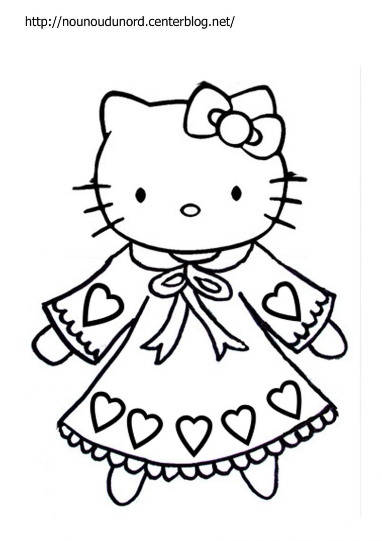 Coloriage Hello Kitty A Imprimer dedans Dessin Hello Kitty À Colorier