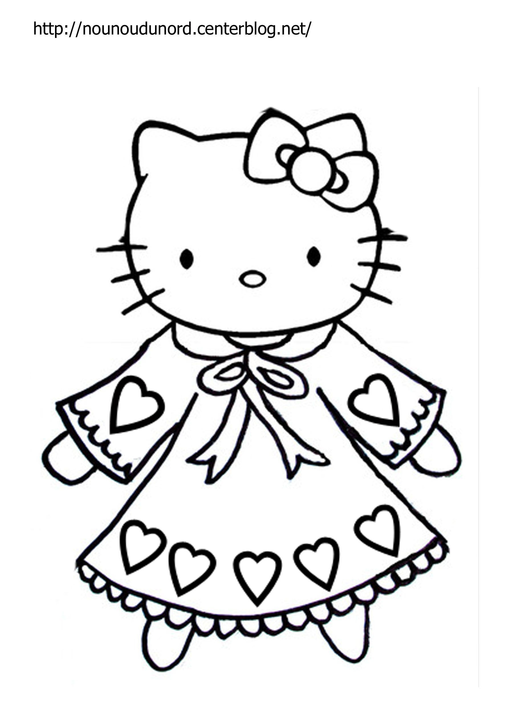 Coloriage Hello Kitty A Imprimer dedans Dessin Hello Kitty À Colorier 
