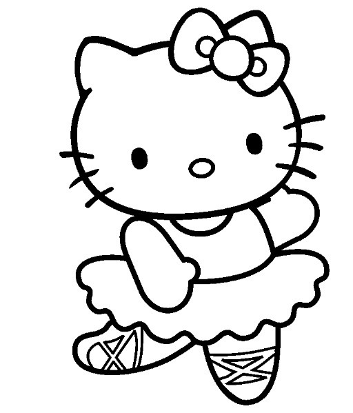 Coloriage Hello Kitty Danseuse De Ballet Dessin Gratuit À serapportantà Hello Kitty A Dessiner 