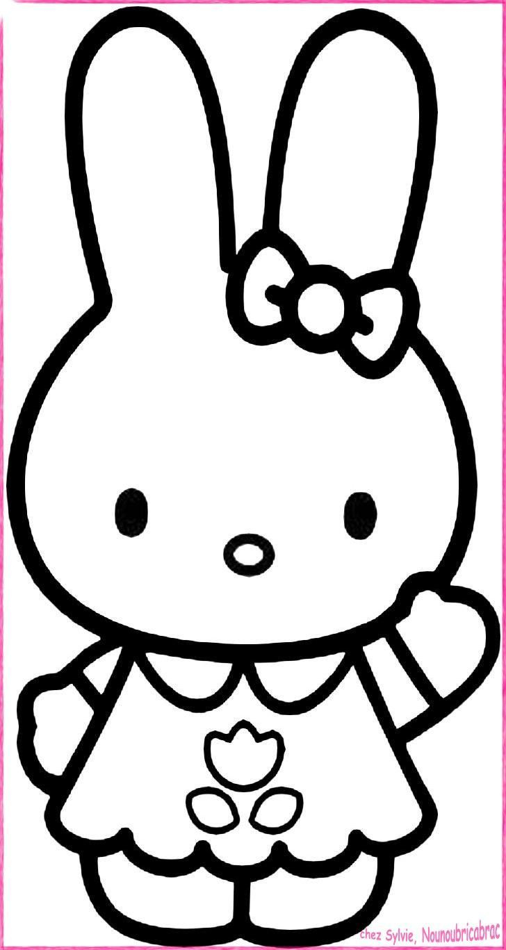 Coloriage Hello Kitty destiné Hello Kitty A Dessiner 