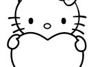 Coloriage Hello Kitty Porte Un Coeur Dessin Gratuit À Imprimer serapportantà Dessin Hello Kitty À Imprimer