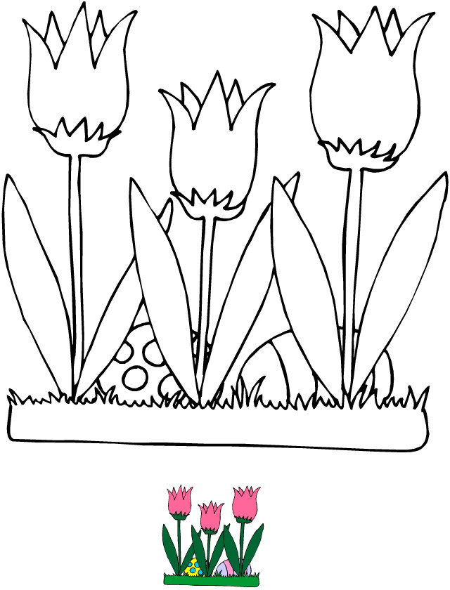 Coloriage Illustration Fleurs Tulipe Dessin Gratuit À Imprimer avec Dessin Tulipe