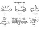 Coloriage-Imagier En Anglais : Transportation Vocabulary concernant Coloriage Taxi Anglais