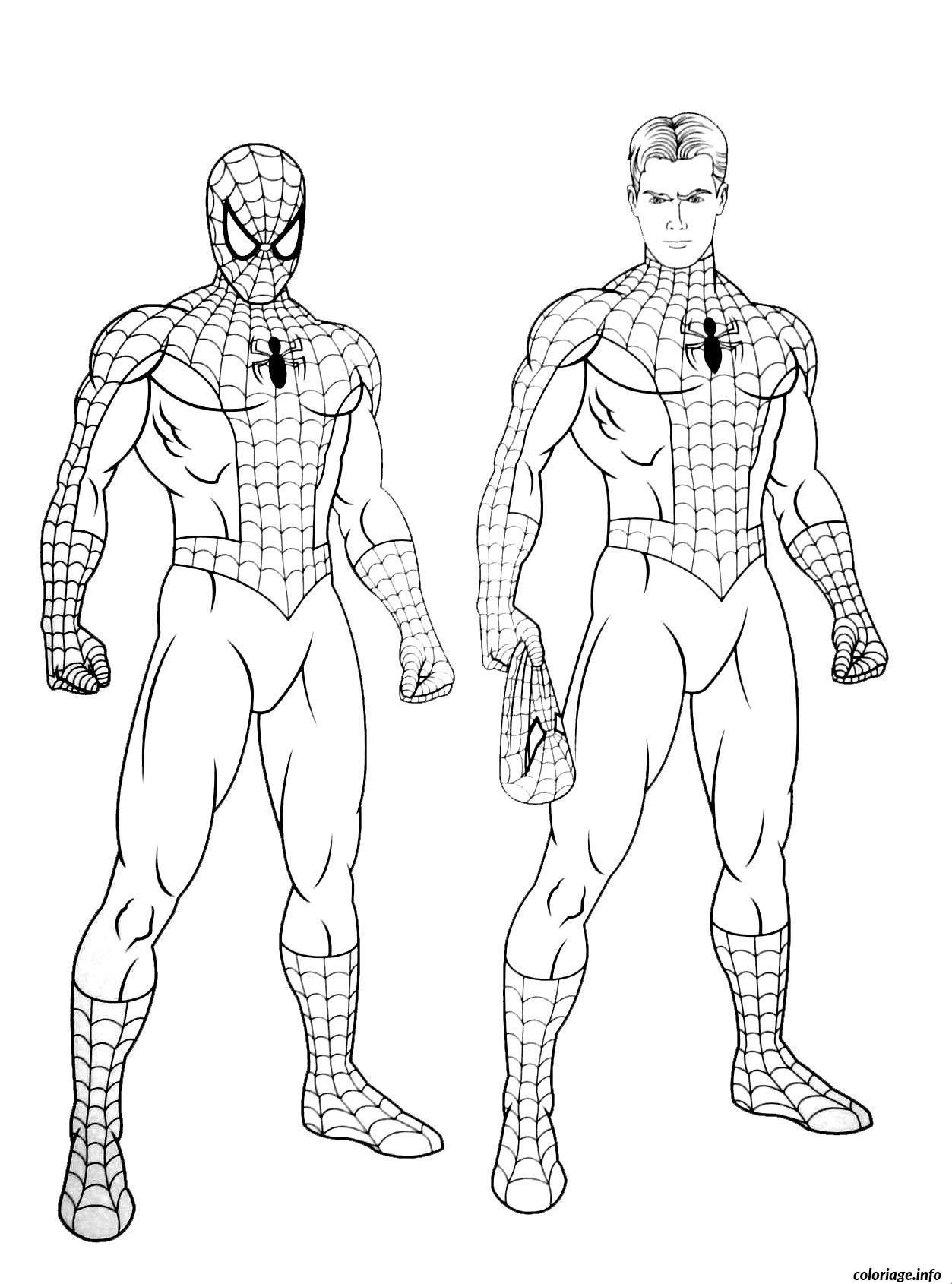 Coloriage Imprimer Spiderman Gratuit - Coloriage Imprimer pour Spiderman Coloriage 