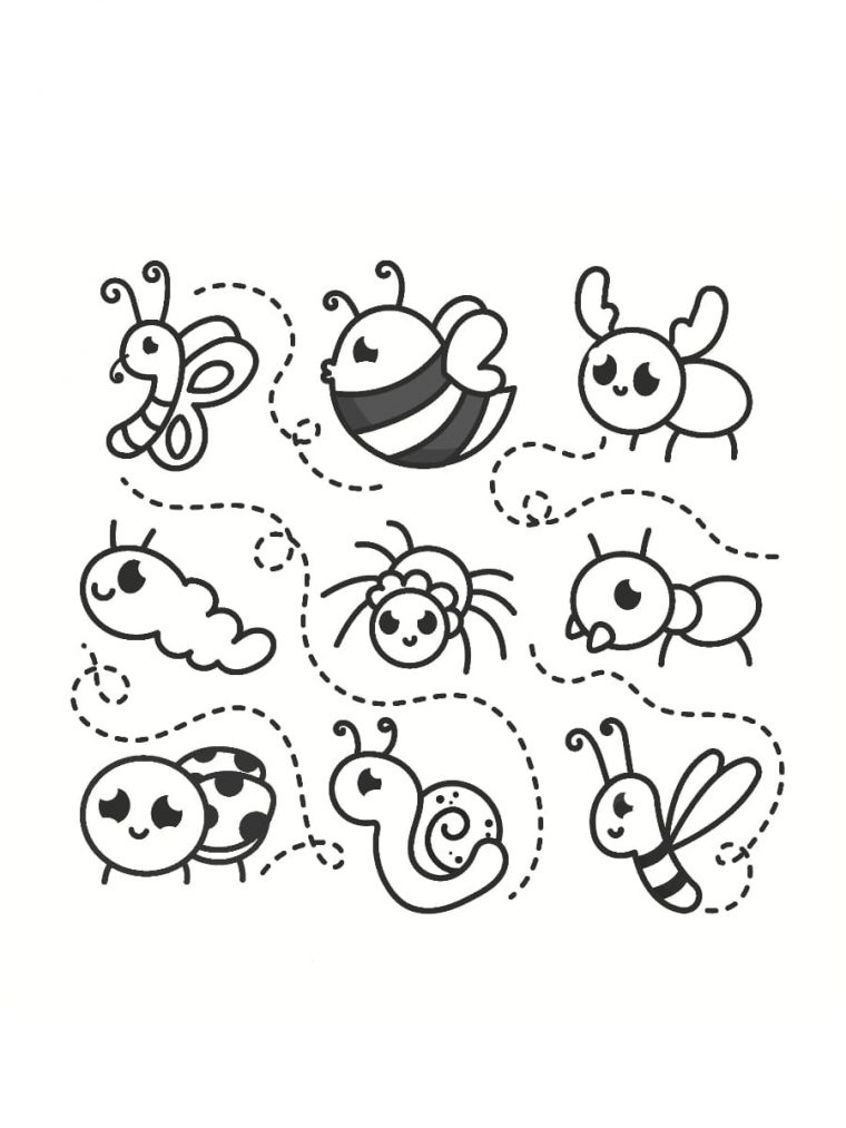 Coloriage Insecte : Dessins À Imprimer Gratuitement avec Dessin Insectes