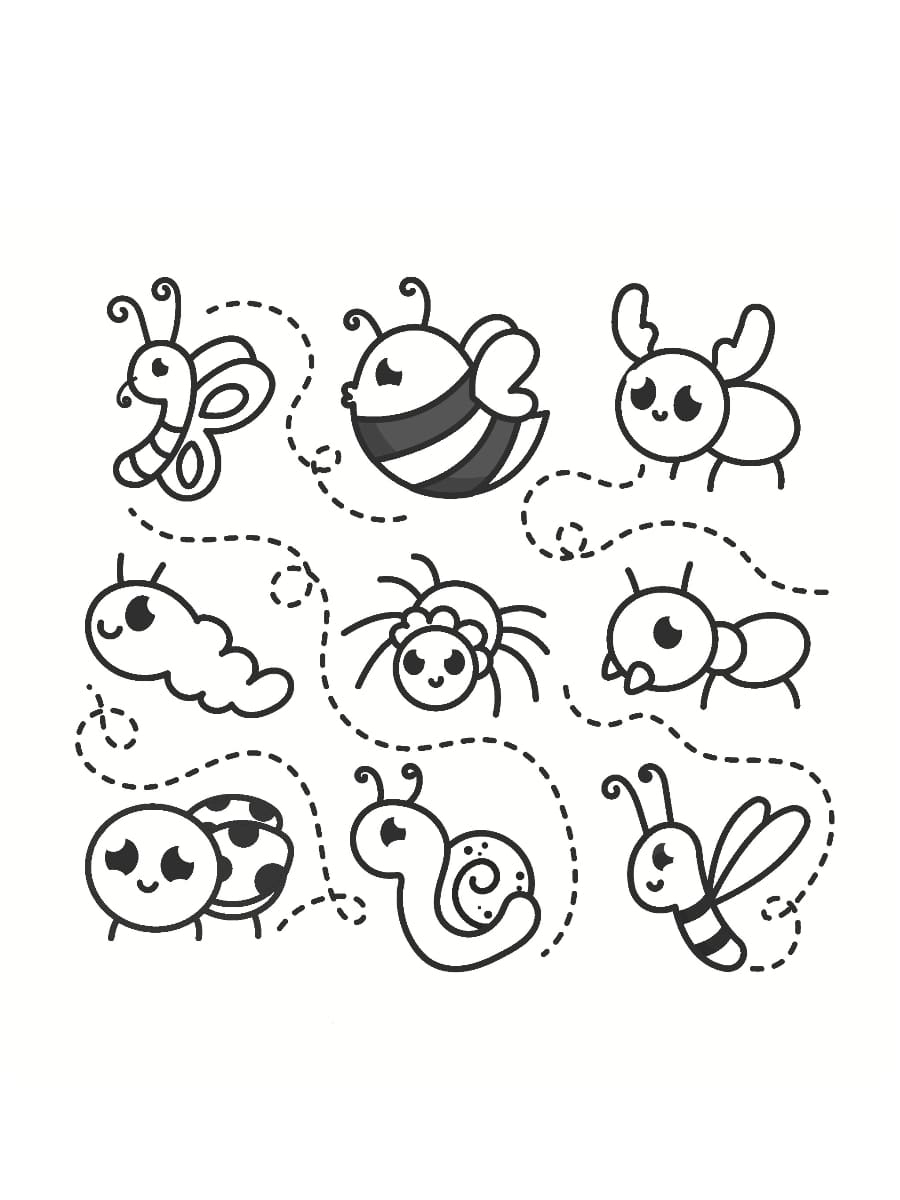 Coloriage Insecte : Dessins À Imprimer Gratuitement avec Dessin Insectes 