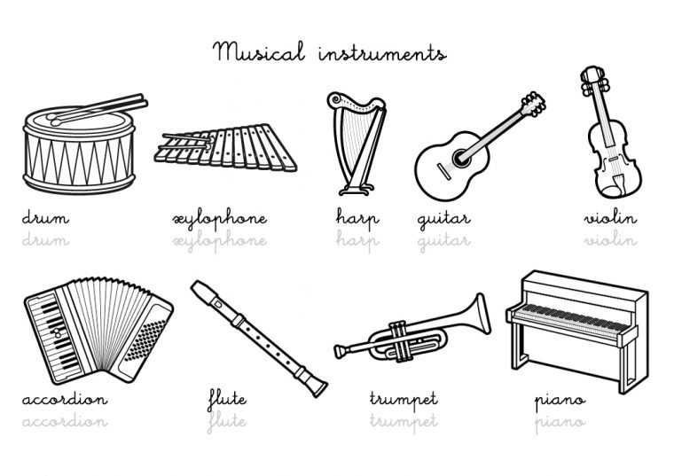 Coloriage Instrument De Musique – Greatestcoloringbook dedans Dessin D Instrument De Musique