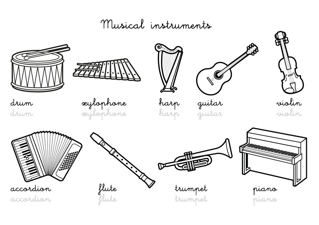 Coloriage Instrument De Musique - Greatestcoloringbook dedans Dessin D Instrument De Musique 