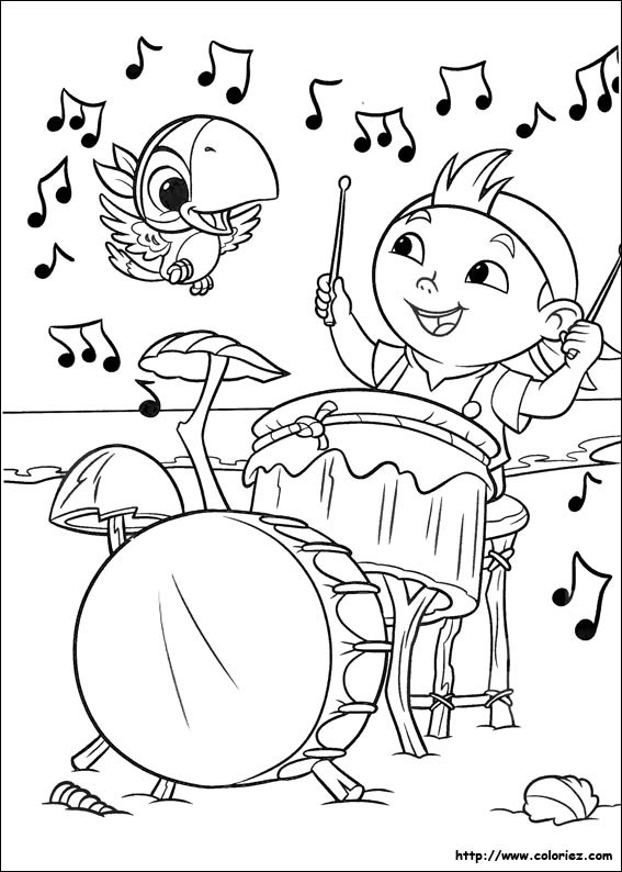 Coloriage Jack Et Les Pirates Le Frisé Musicien tout Dessin Jack Le Pirate 