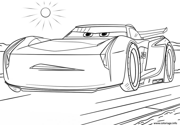 Coloriage Jackson Storm From Cars 3 Disney Dessin Cars À encequiconcerne Coloriage Cars A Imprimer