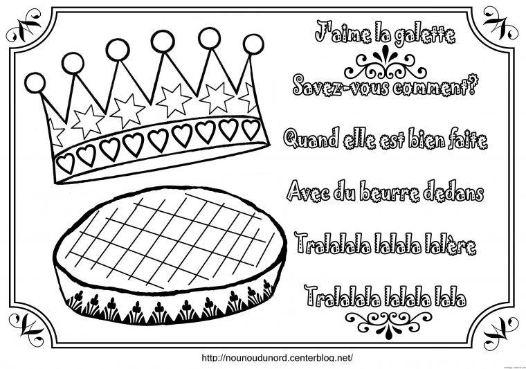 Coloriage Jaime La Galette Des Rois 2 Dessin Gratuit dedans Coloriage Galette Des Rois