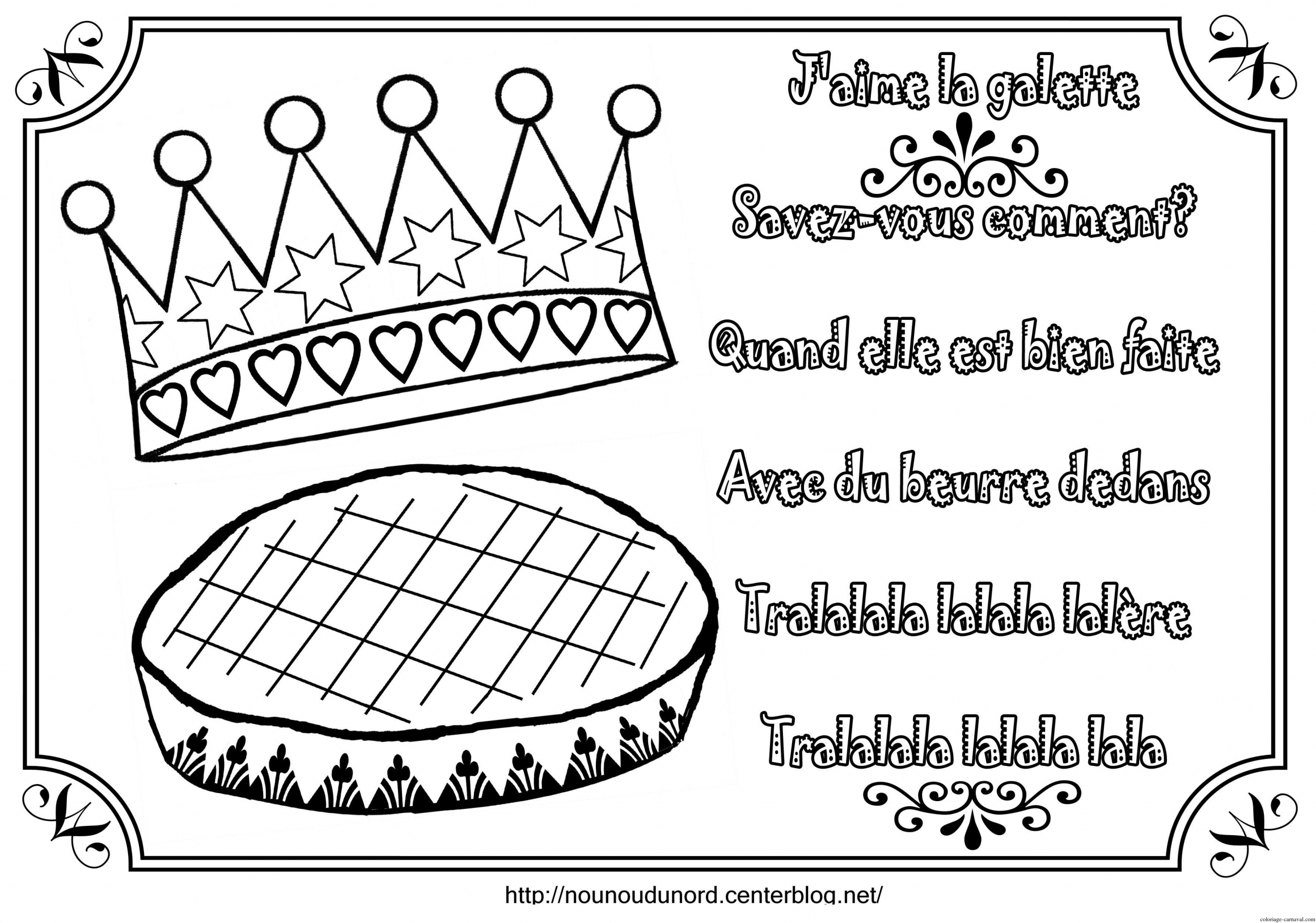 Coloriage Jaime La Galette Des Rois 2 Dessin Gratuit dedans Coloriage Galette Des Rois 