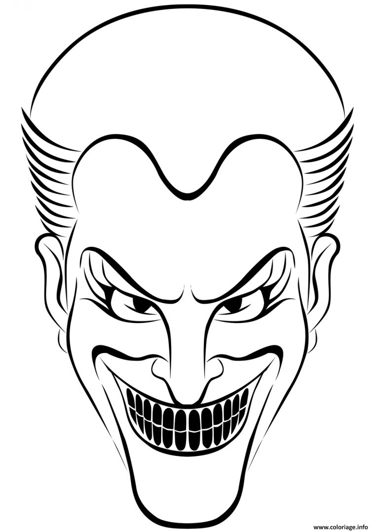 Coloriage Joker Halloween À Imprimer  Dessin Halloween A pour Halloween A Colorier