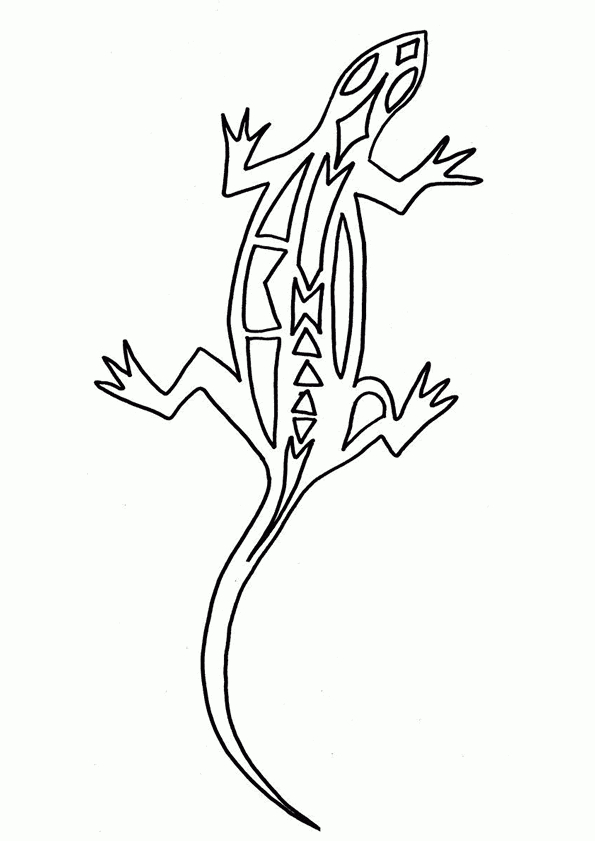 Coloriage Joli Lezard Sur Hugolescargot encequiconcerne Coloriage Lézard 