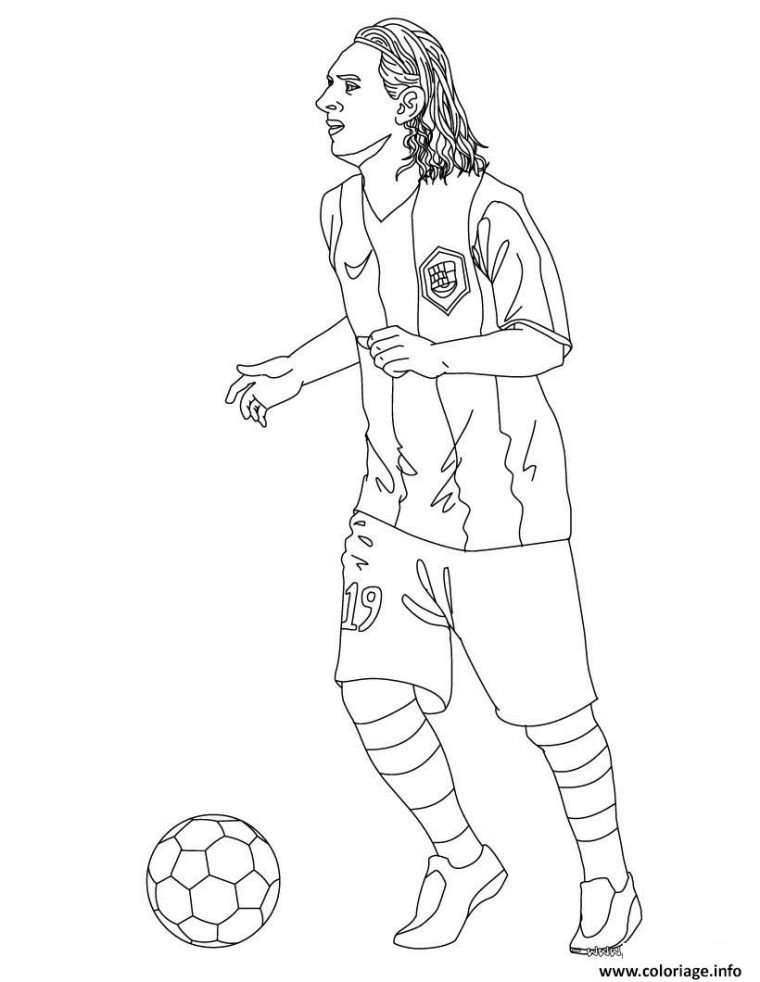 Coloriage Joueur Football Lionel Messi Barcelone Dessin concernant Coloriage Magique Foot