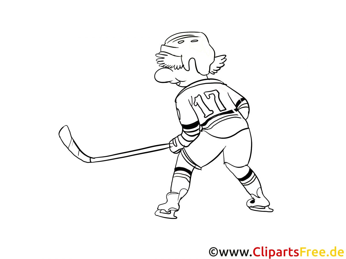 Coloriage Joueur Hockey Illustration À Télécharger à Dessin De Hockey