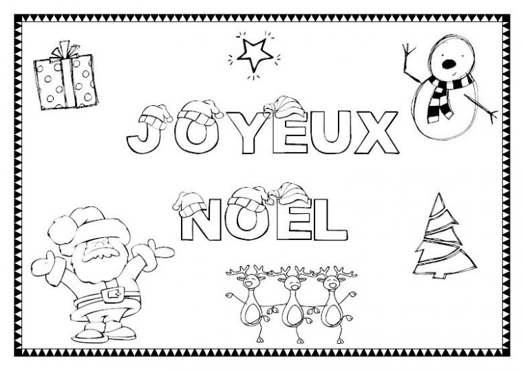 Coloriage Joyeux Noel serapportantà Dessins Noël