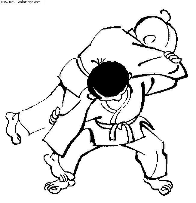 Coloriage Judo Waza Ari Dessin Gratuit À Imprimer encequiconcerne Coloriage Judo 