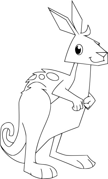 Coloriage Kangourou Animal Jam À Imprimer avec Dessin Animaux À Colorier 