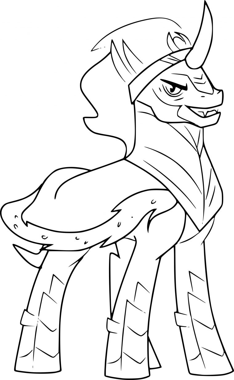 Coloriage King Sombra Mon Petit Poney à Coloriage De Poney À Imprimer