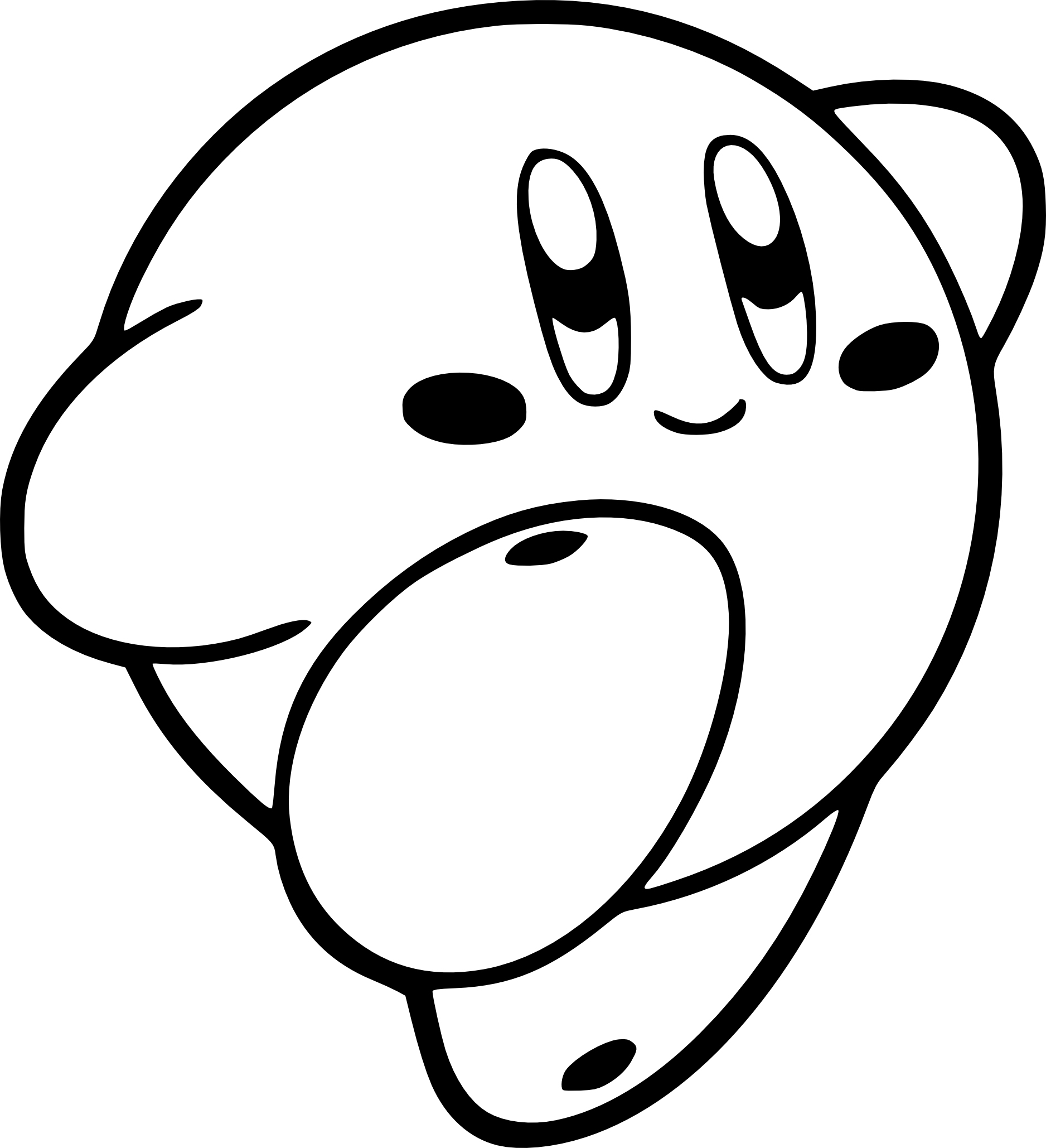 Coloriage Kirby Personnage Nintendo Gratuit À Imprimer serapportantà Personnage A Imprimer