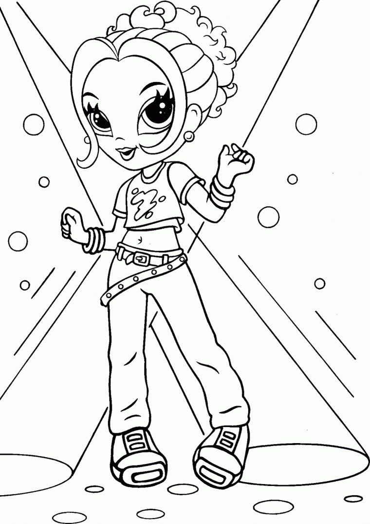 Coloriage – La Danse De Fille Stylée encequiconcerne Dessin Pour Bapteme Fille