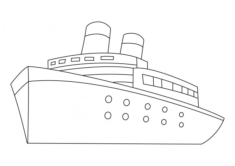 Coloriage – La Mer : Bateau 20 – 10 Doigts tout Dessin Bateau