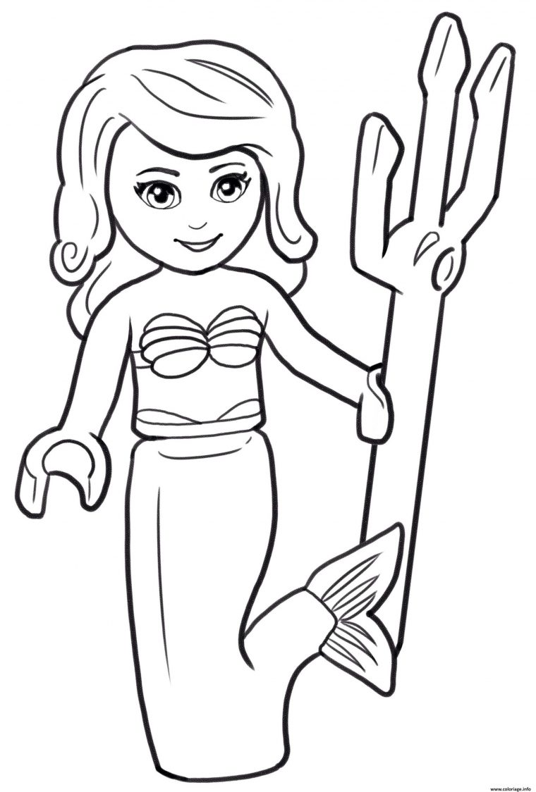 Coloriage La Petite Sirene Ariel Lego Dessin Ariel La à Sirène À Imprimer