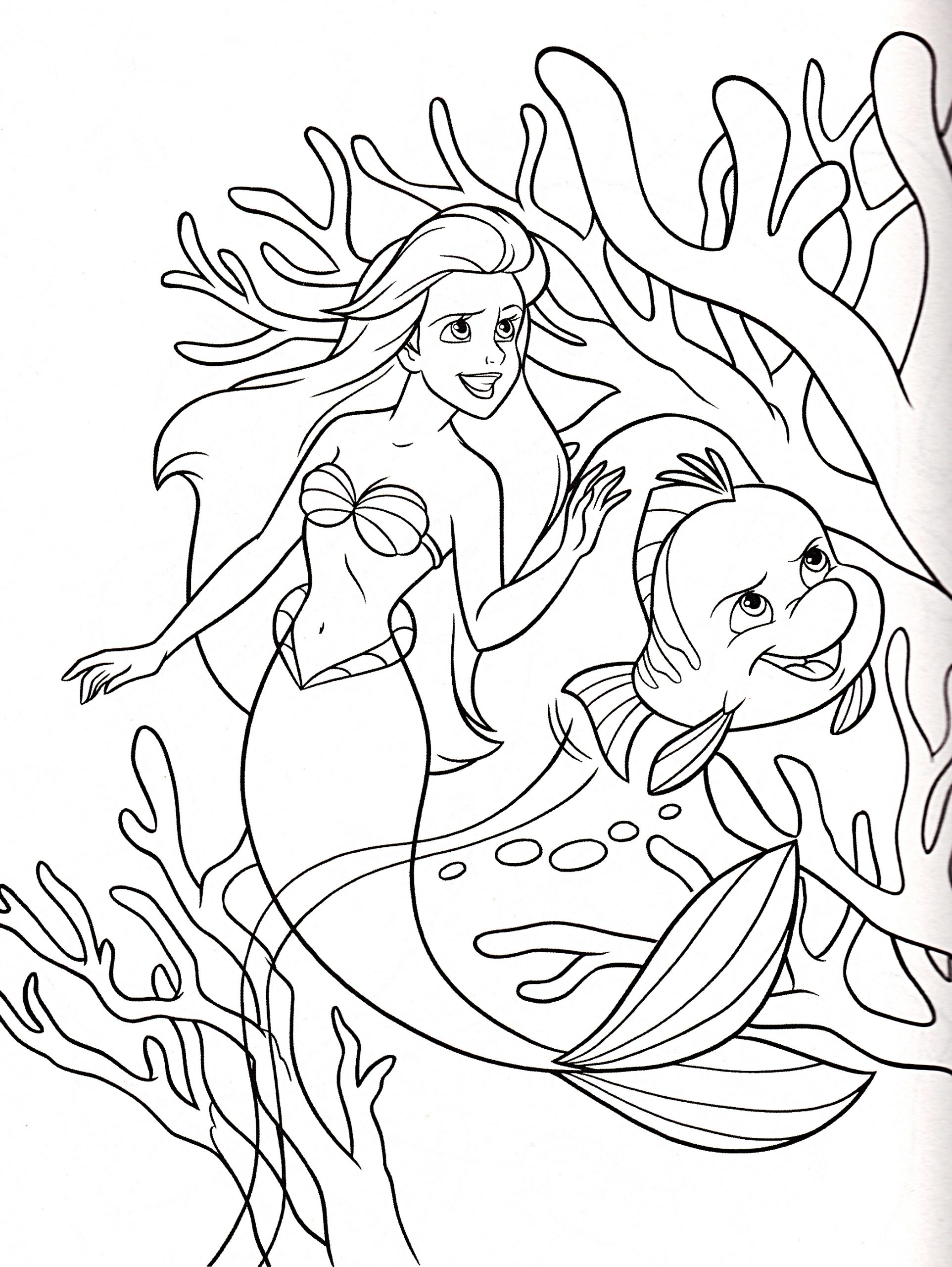 Coloriage La Petite Sirène Disney À Imprimer encequiconcerne Dessin De Princesse Disney À Imprimer 