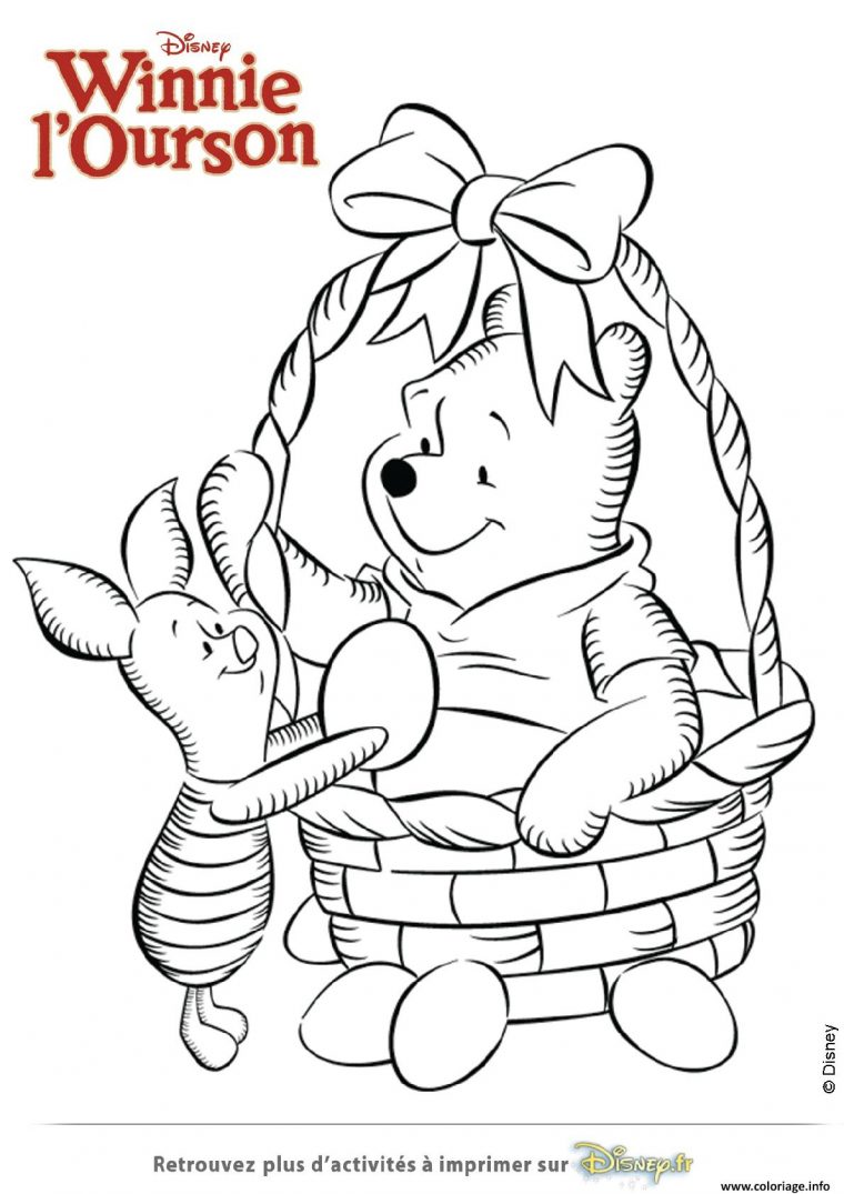 Coloriage La Recolte Des Oeufs De Winnie Ourson Et serapportantà Coloriage Winnie