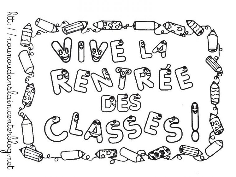 Coloriage La Rentree Des Classes encequiconcerne Dessin Rentrée Des Classes