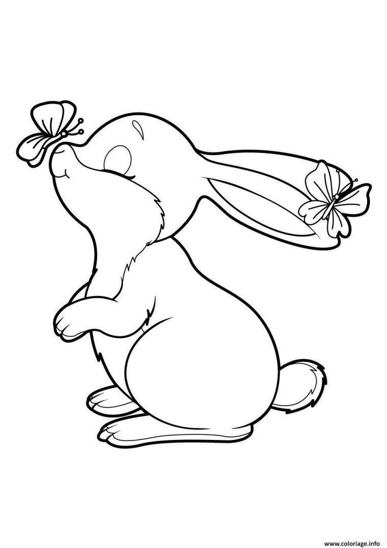 Coloriage Lapin 17 Dessin serapportantà Lapin À Imprimer