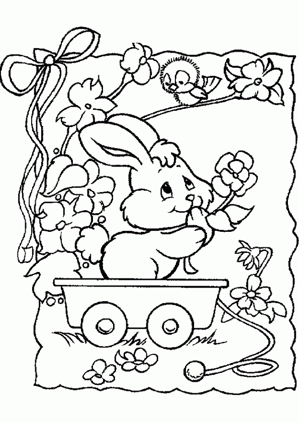 Coloriage Lapin Jardin Sur Hugolescargot intérieur Dessin De Lapin À Colorier 