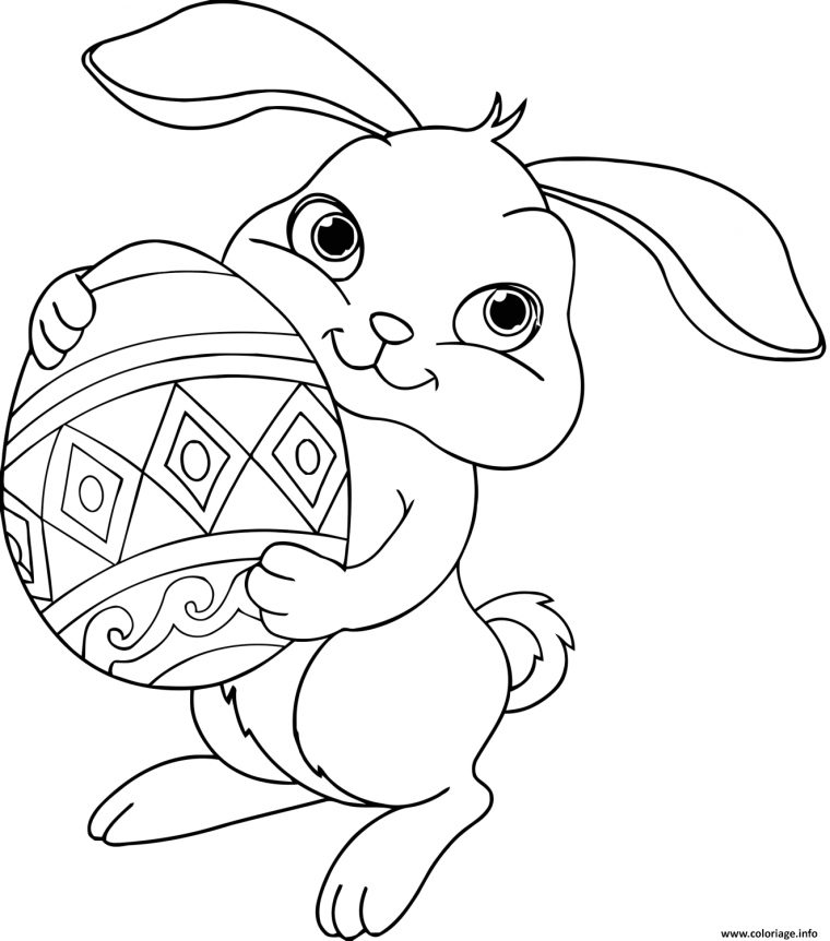 Coloriage Lapin Paques Disney Dessin Paques À Imprimer encequiconcerne Lapin Coloriage À Imprimer